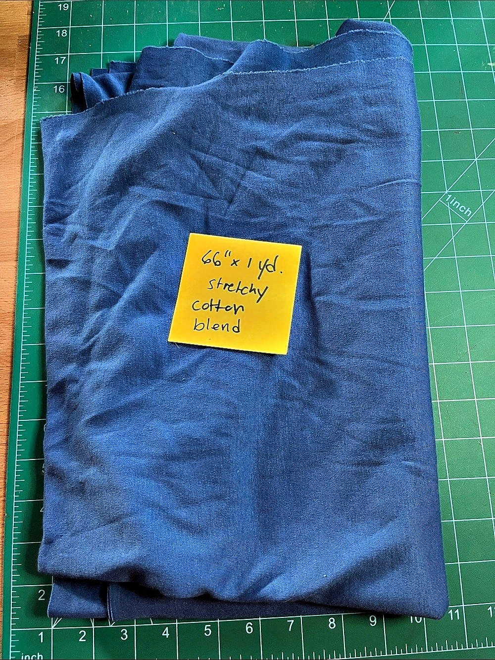 Blue Stretchy Cotton Fabric